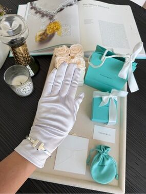 Tiffany & Co. T Square Bracelet Sterling Silver 6.25” Cuff Box & Pouch $2175